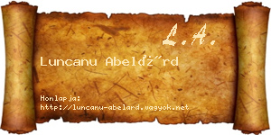 Luncanu Abelárd névjegykártya